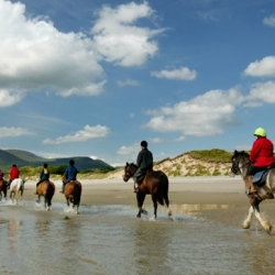 Horse riding on the Inishowen Peninsula on an Explore Adventure Tours Ireland