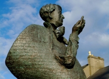 Backpacking Tour of Ireland to Yeats Statue Sligo